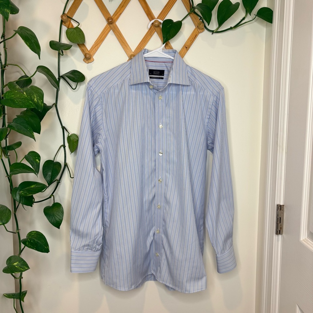 ETON Men’s Contemporary Fit Striped Dress Shirt